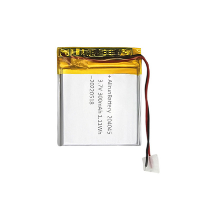 3.7V 300mAh بطارية ليثيوم رفيعة للغاية بطارية ليثيوم مخصصة 204050