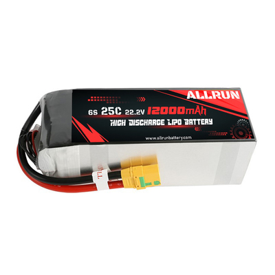 RC 25C 6S 12000mAh بطارية ليبو 22.2 فولت بطارية عالية معدل C