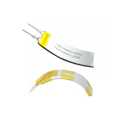 42mAh 3.7 V بطارية ليثيوم أيون بوليمر منحنية لأجهزة إنترنت الأشياء الذكية