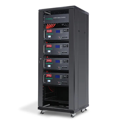 20KW 48V 51.2V حزمة بطارية تخزين الطاقة تكويم خادم الرف بطارية LiFePO4