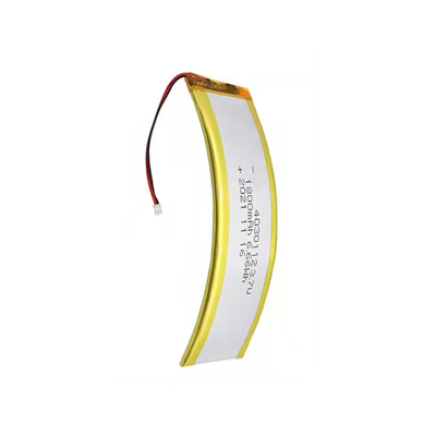 1C 3.7 V 1800mAh بطارية LiPo المنحنية بطارية ليثيوم مخصصة خفيفة الوزن