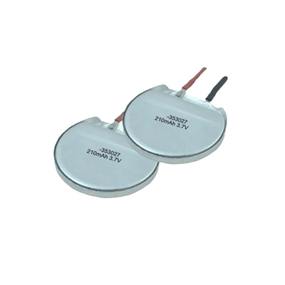 مخصص قوي آمن جولة بطارية LiPo 3.7V 210mAh لفرشاة الأسنان الكهربائية