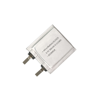 3.7V 30mAh بطارية LiPo 1mm رقيقة جدا خلية بطارية ليثيوم بوليمر 012323