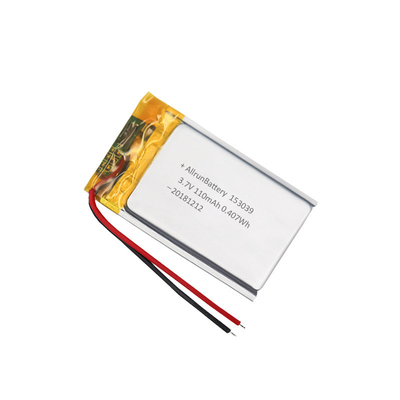 3.7V 110mAh بطارية LiPo / بطاريات ليثيوم بوليمر رفيعة جدًا قابلة لإعادة الشحن