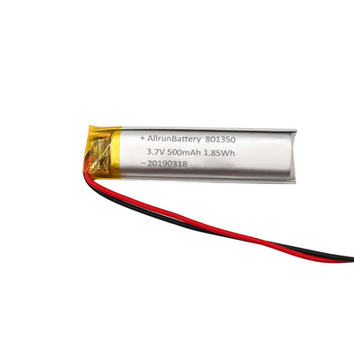 3.7V 500mAh 801350 مخصص بطارية ليثيوم أيون ضيقة للغاية لأقلام القراءة