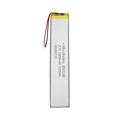 1900mAh 3.7 V العادة LiPo بطارية ضيقة للغاية قابلة لإعادة الشحن موثوقية عالية