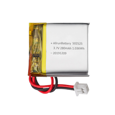 قابلة للشحن بطارية ليثيوم طبية مخصصة 3.7V 280mAh بطارية LiPo