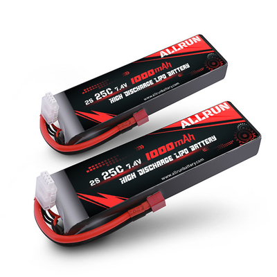 1000mAh 2S عالية التفريغ بطارية LiPo 25C 7.4V Li Polymer Battery Pack