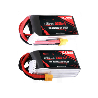 35C 14.8V بطارية LiPo حزمة عالية C معدل 4S بطارية ليبو 2200mAh