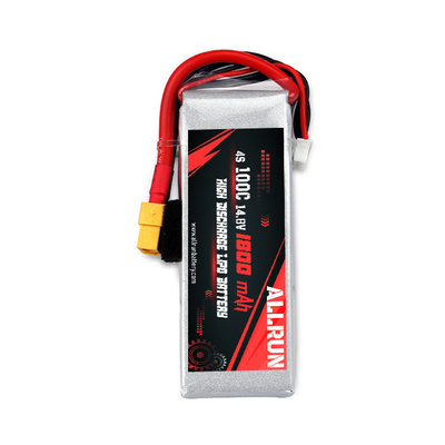قابلة للشحن 100C 1800mAh 4S بطارية LiPo عالية معدل C 14.8V حزمة بطارية LiPo