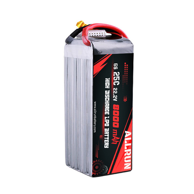 25C 6S 8000mAh بطارية LiPo عالية معدل C 22.2V حزمة بطارية LiPo