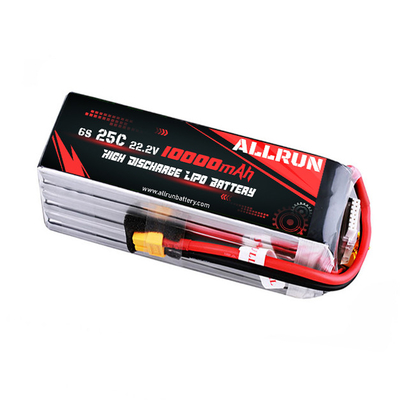 22.2V 6S 10000mAh بطارية LiPo 25C عالية معدل C بطارية LiPo