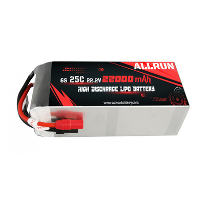 25C 6S 22000mAh بطارية ليبو 22.2 فولت عالية معدل C حزمة بطارية LiPo