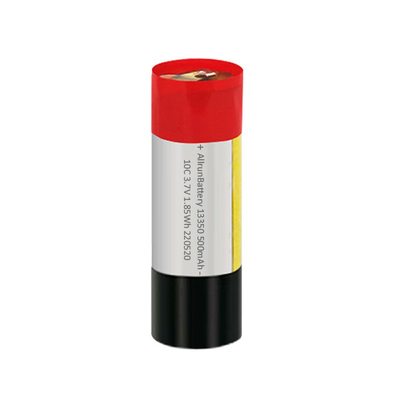 10C 3.7V 500mAh مخصص بطارية LiPo ضوء أسطواني بطارية ليثيوم بوليمر
