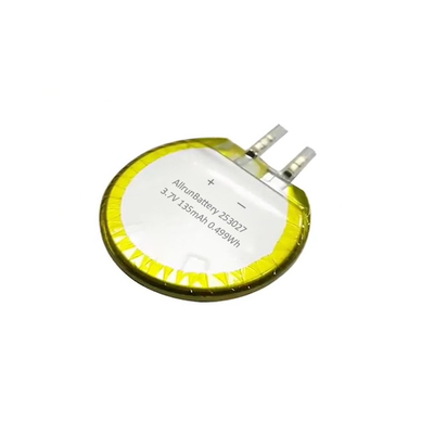 آمنة 3.7V 135mAh جولة بطارية LiPo بطارية ليثيوم بوليمر مخصصة موثوقة