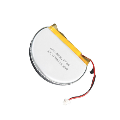 مخصص 3.7V 1400mAh خلية بطارية LiPo مستديرة 705040 مع قدرة عالية المستوى
