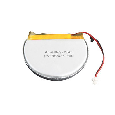 مخصص 3.7V 1400mAh خلية بطارية LiPo مستديرة 705040 مع قدرة عالية المستوى