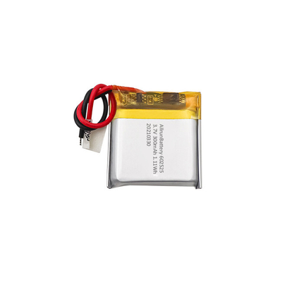 1C 3.7 V 300mAh بطارية ليثيوم بوليمر قابلة لإعادة الشحن 602525