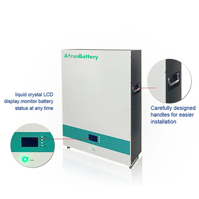 خلية منشورية مثبتة على الحائط Lifepo4 بطارية RS485 / CAN 51.2V 100ah بطارية ليثيوم